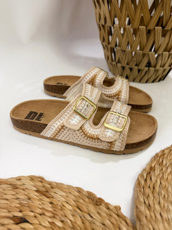 Natural Tambour Crochet Sandals by Dirty Laundry