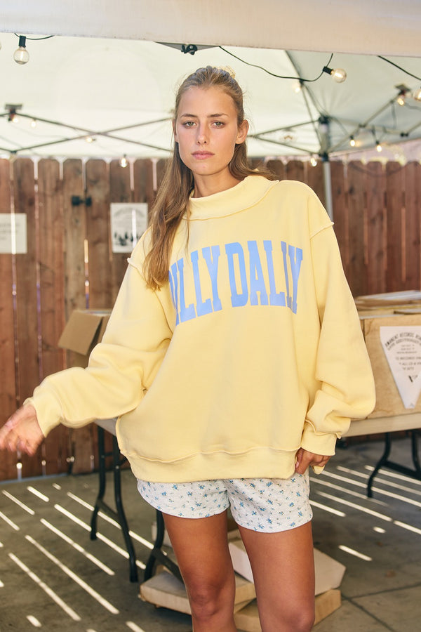 **PRE-ORDER** Dilly Dally Reversible Mock Neck Sweatshirt