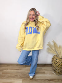 Dilly Dally Mock Neck Sweatshirt in Yellow