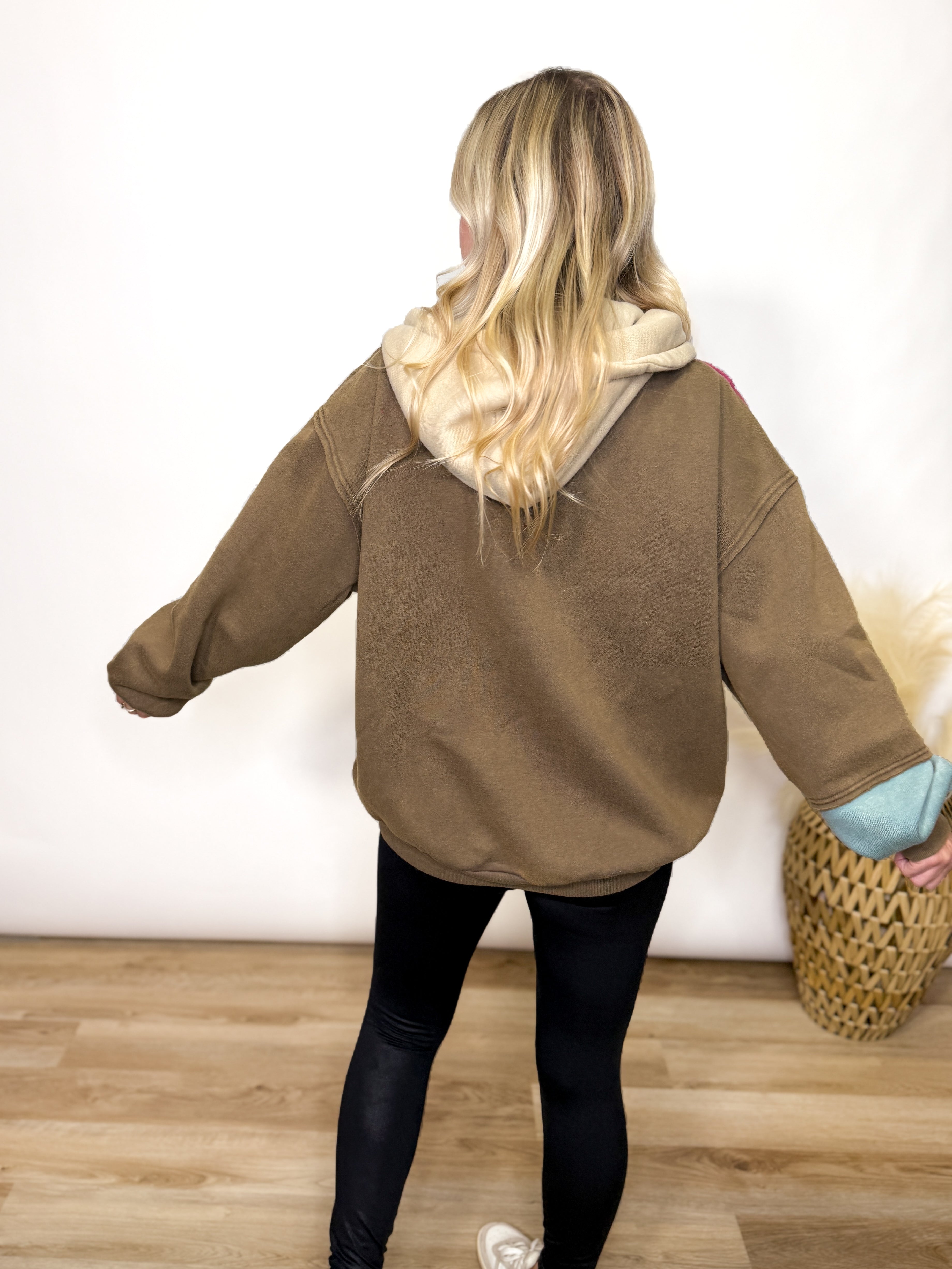 Colorblock Zip Up Hoodie Jacket – Women's Jacket – Bmaes Boutique