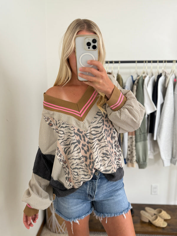 Wild Thing Patchwork Pullover