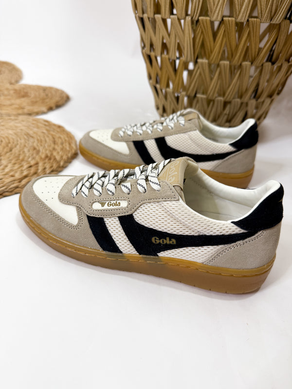 Gola Women's Hawk ‘83 Sneakers in Off White/Bone/Black/Gum