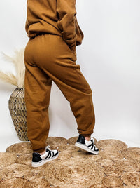 Brown Fleece Lined Jogger Pants