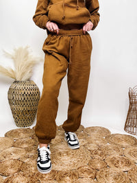 Brown Fleece Lined Jogger Pants