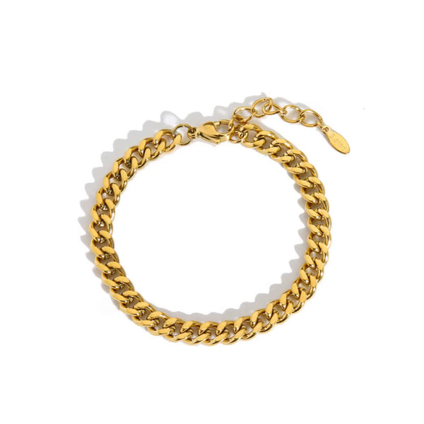 18K Gold Plated Stainless Steel Chain Link Bracelet