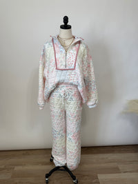 Floral Quilted Half Zip Pullover - Part of Matching Set