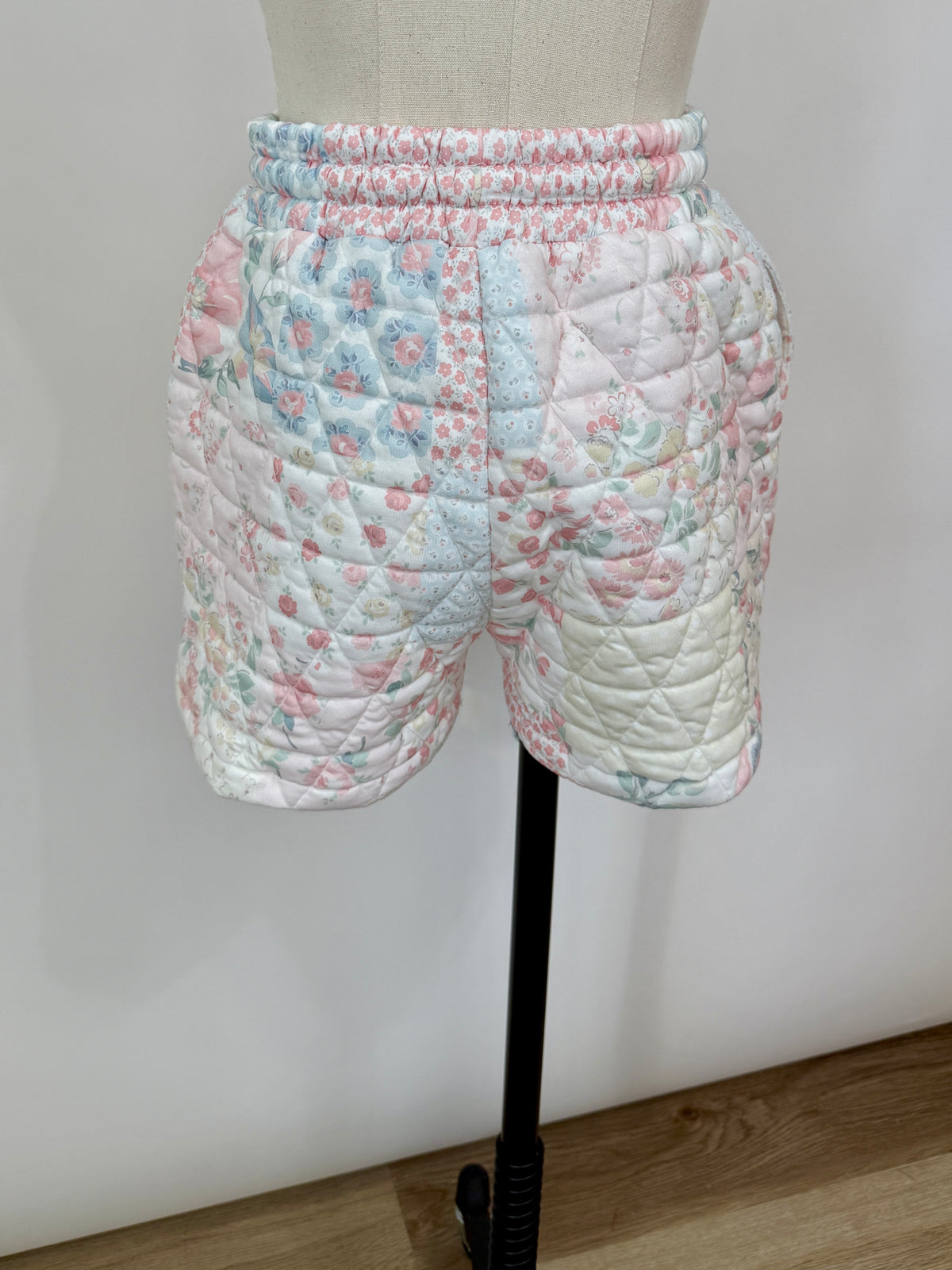Floral Quilted Drawstring Shorts - Part of Matching Set