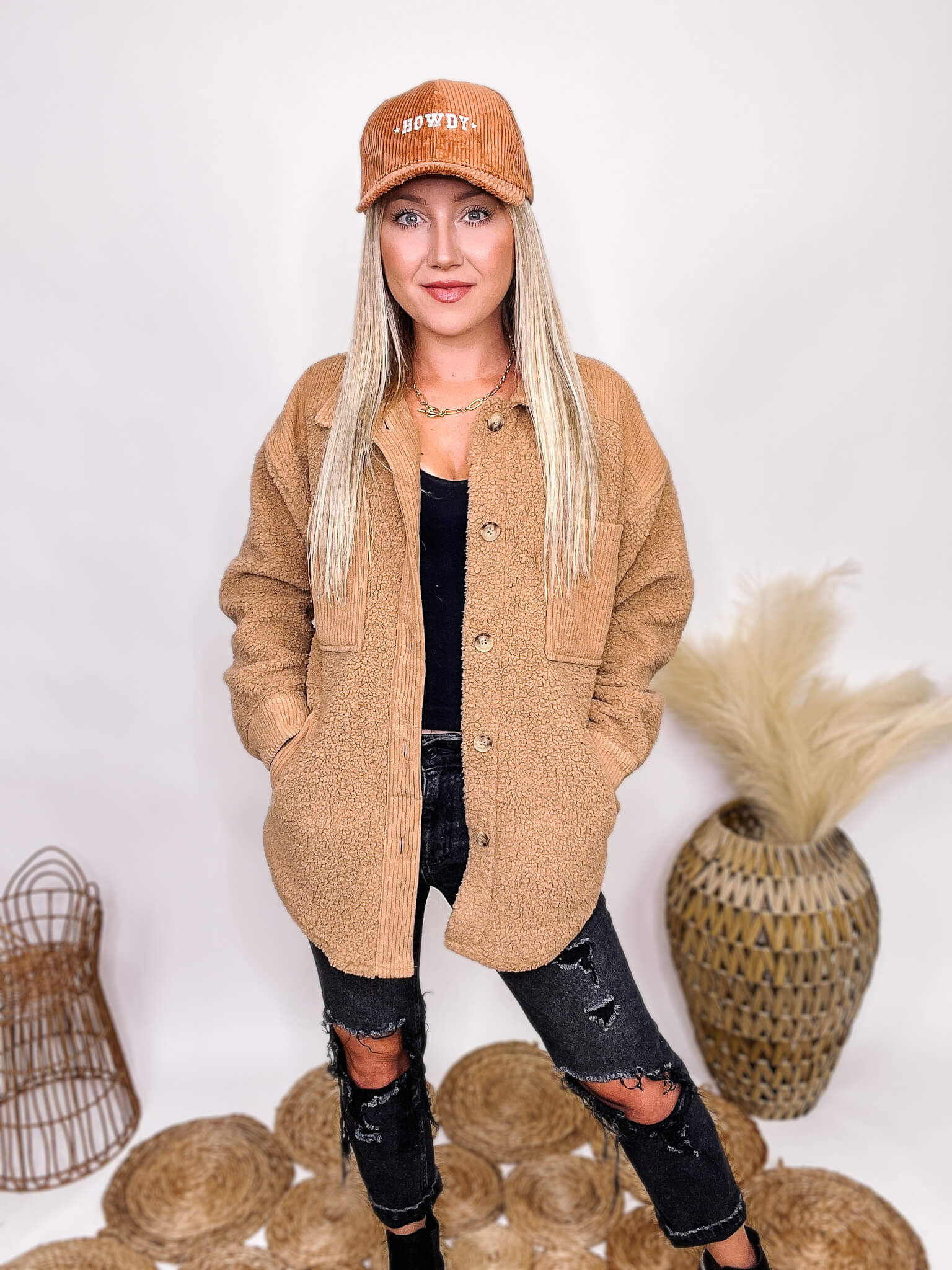 Camel store sherpa jacket