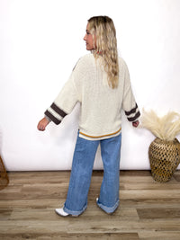 oatmeal mixed color sweater by Easel