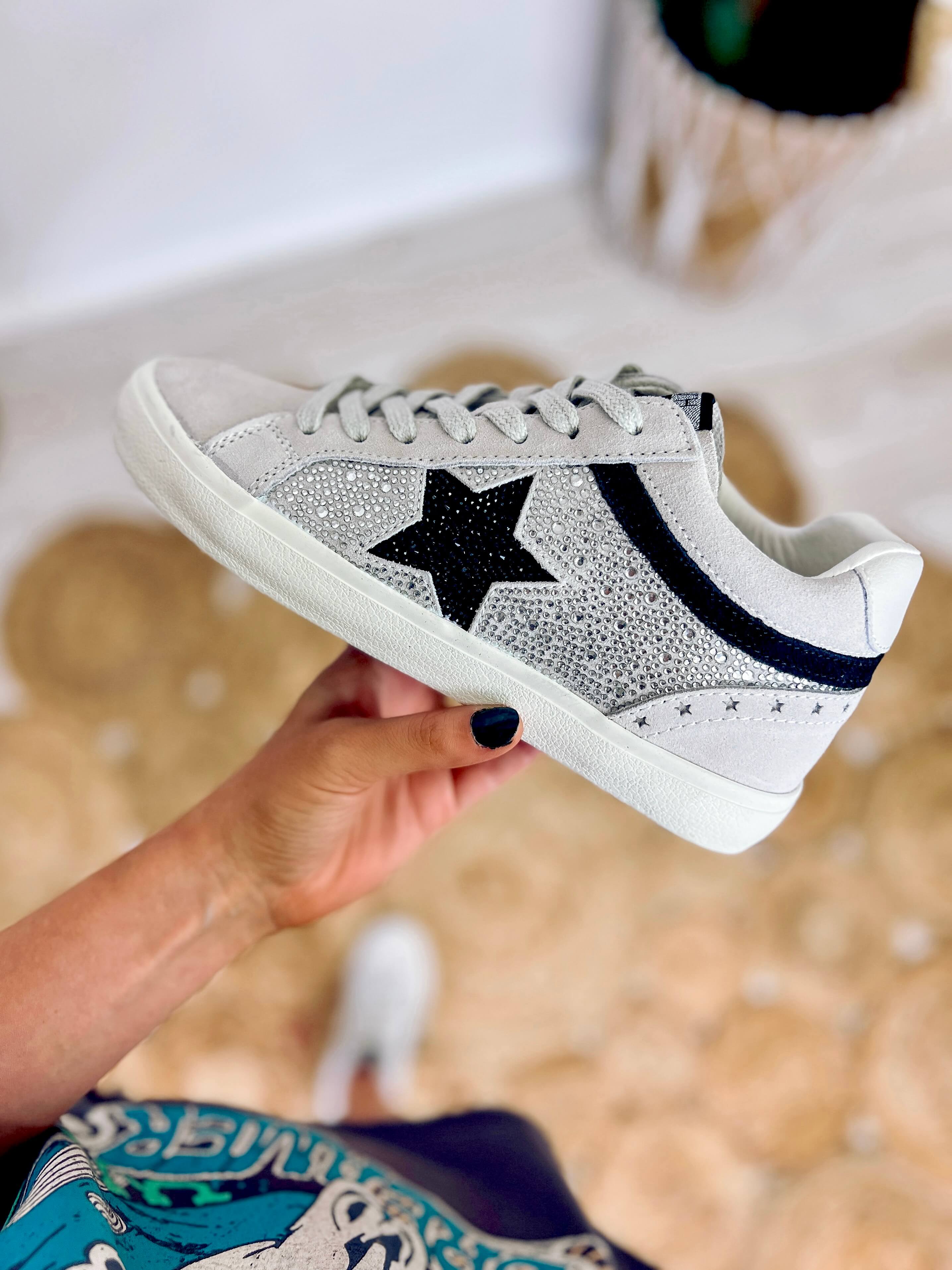 Vintage Havana Bounce 17 Grey Rhinestone Sneakers Bmaes Boutique
