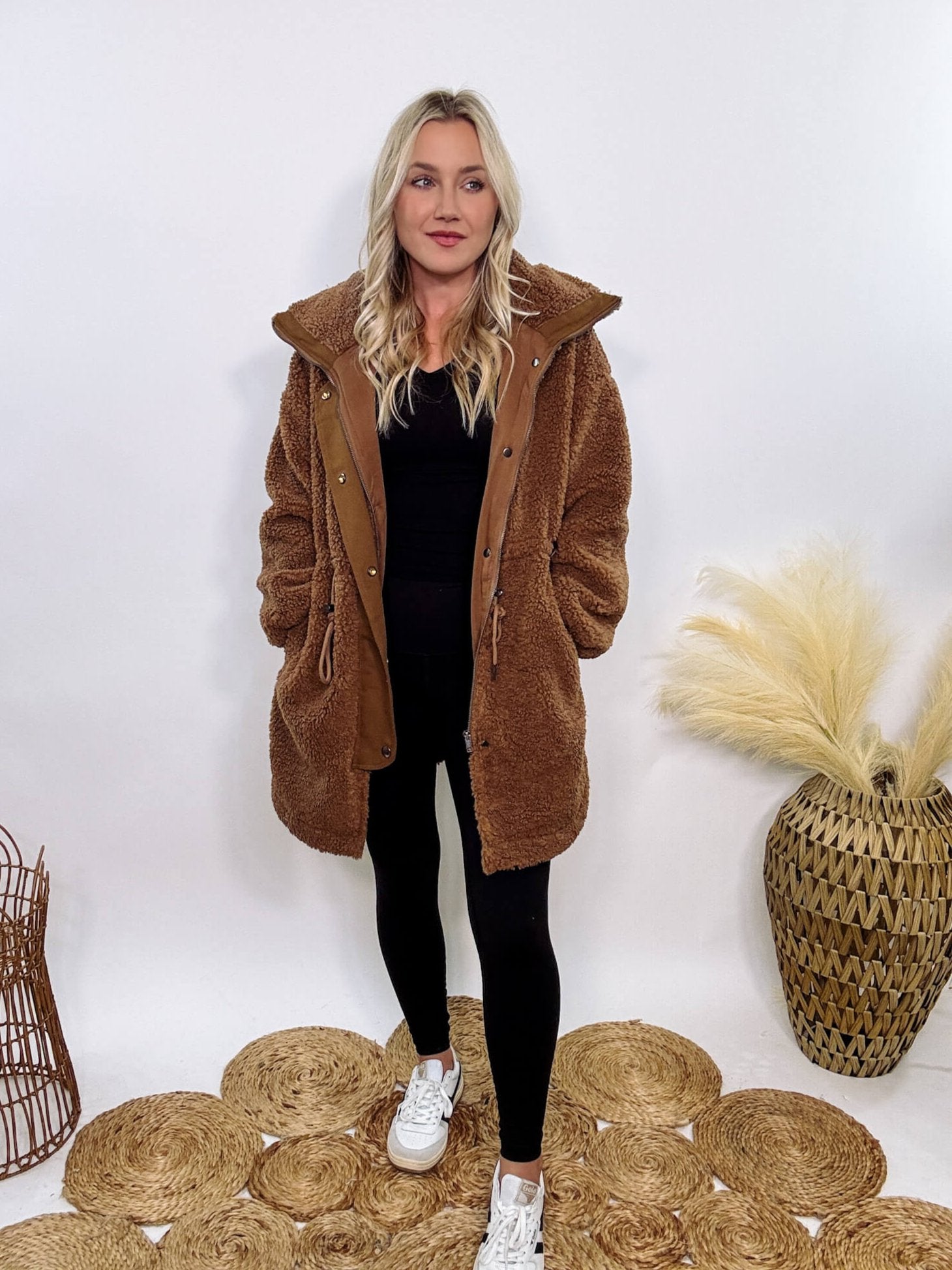 Sherpa coat with hood hot sale
