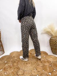 Leopard print barrel jeans by Vervet by Flying Monkey