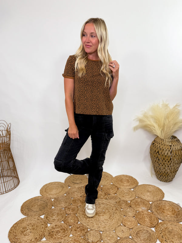 Everyday Fierce Leopard Short Sleeve Tee