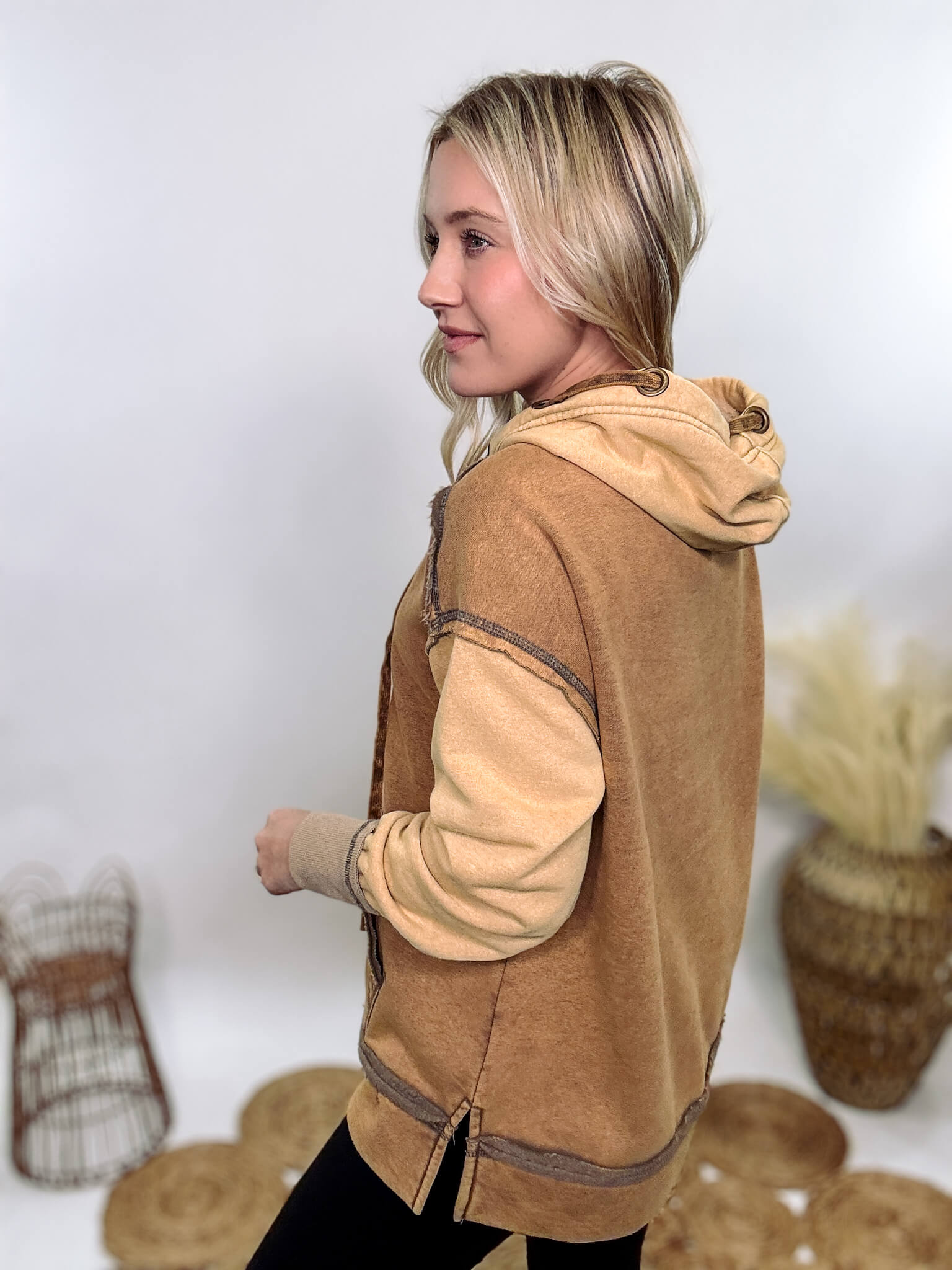 Fuzzy lined hoodie deals
