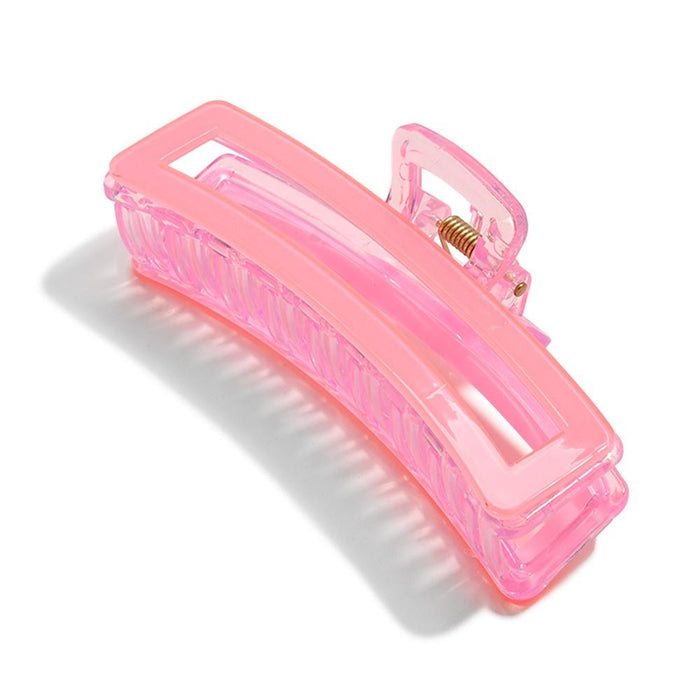 Pink Hollow Acetate Large Hair Claw Clip