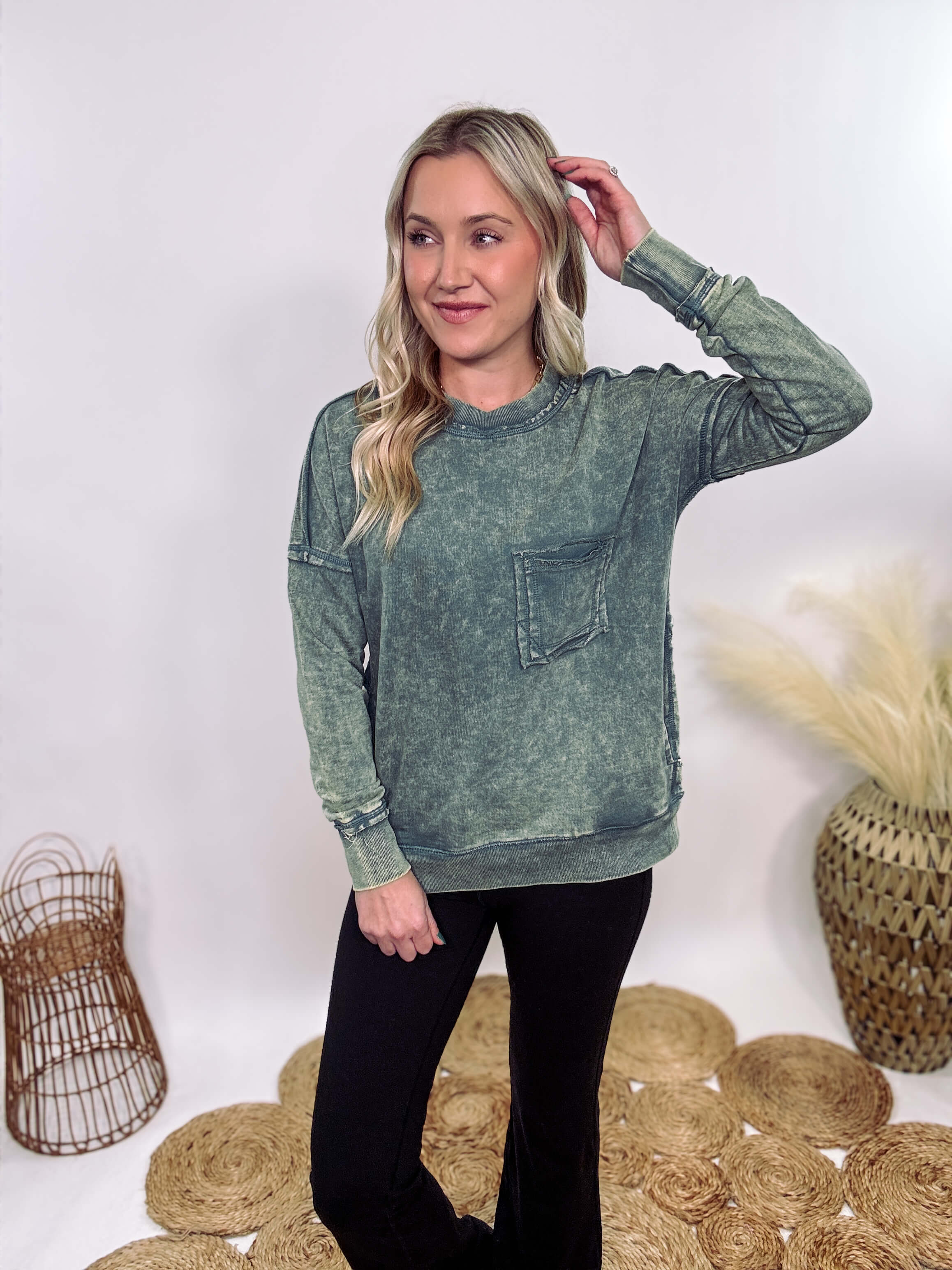 2024最新のスタイル Ash Zenana Jade Pullover Pocket Hem Raw Washed Acid Green テープ・マスキングテープ