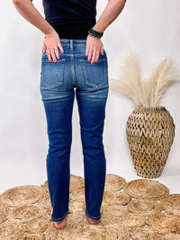 Dark Wash Stretchy KanCan Slim Straight Jeans