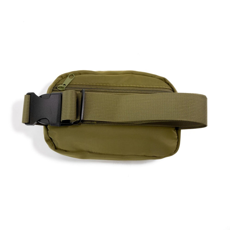 Olive Green Cross Body Nylon Sling Belt Bag